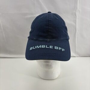 Bumble BFF Cap Hat Adult Adjustable Navy Blue 100% Cotton Embroidered
